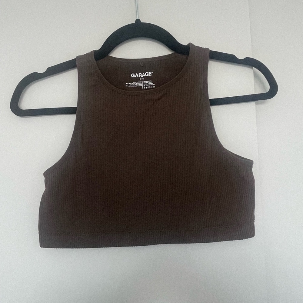 GARAGE Brown Bra Top/Crop Top